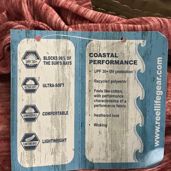 NWT Reel Life Men’s long sleeve UV tee Size Large - Picture 6 of 6